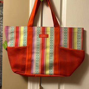 Vera Bradley beach bag new with tags . 22 inches wide , 13 inches long .